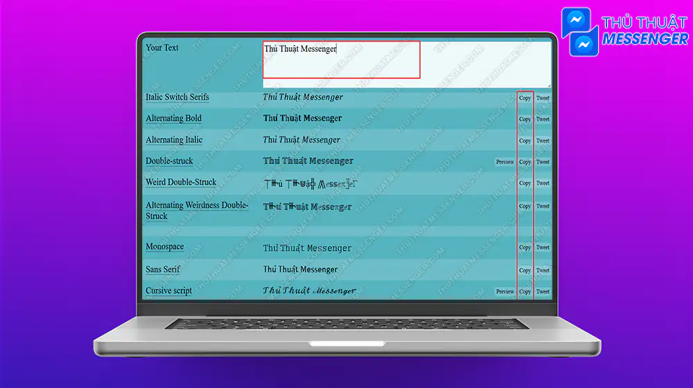 Bước 1: Truy cập vào website chính thức của Yaytext (https://yaytext.com/) > Nhập Text mình muốn gửi > Copy đoạn mình muốn lấy nhất.