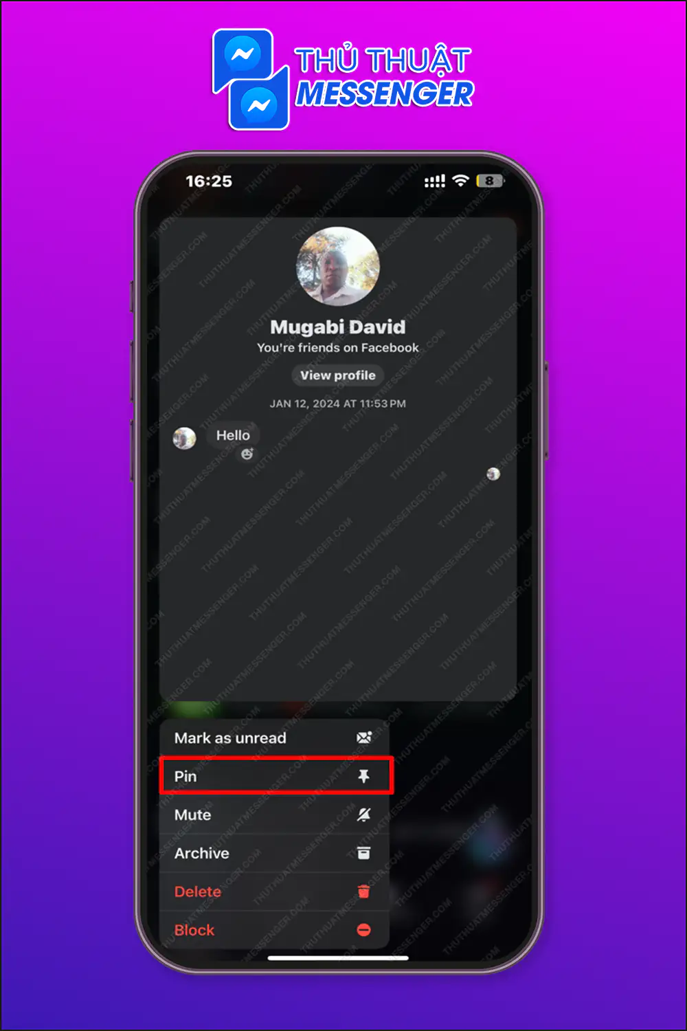 Ghim đoạn chat cực dễ với điện thoại iPhone