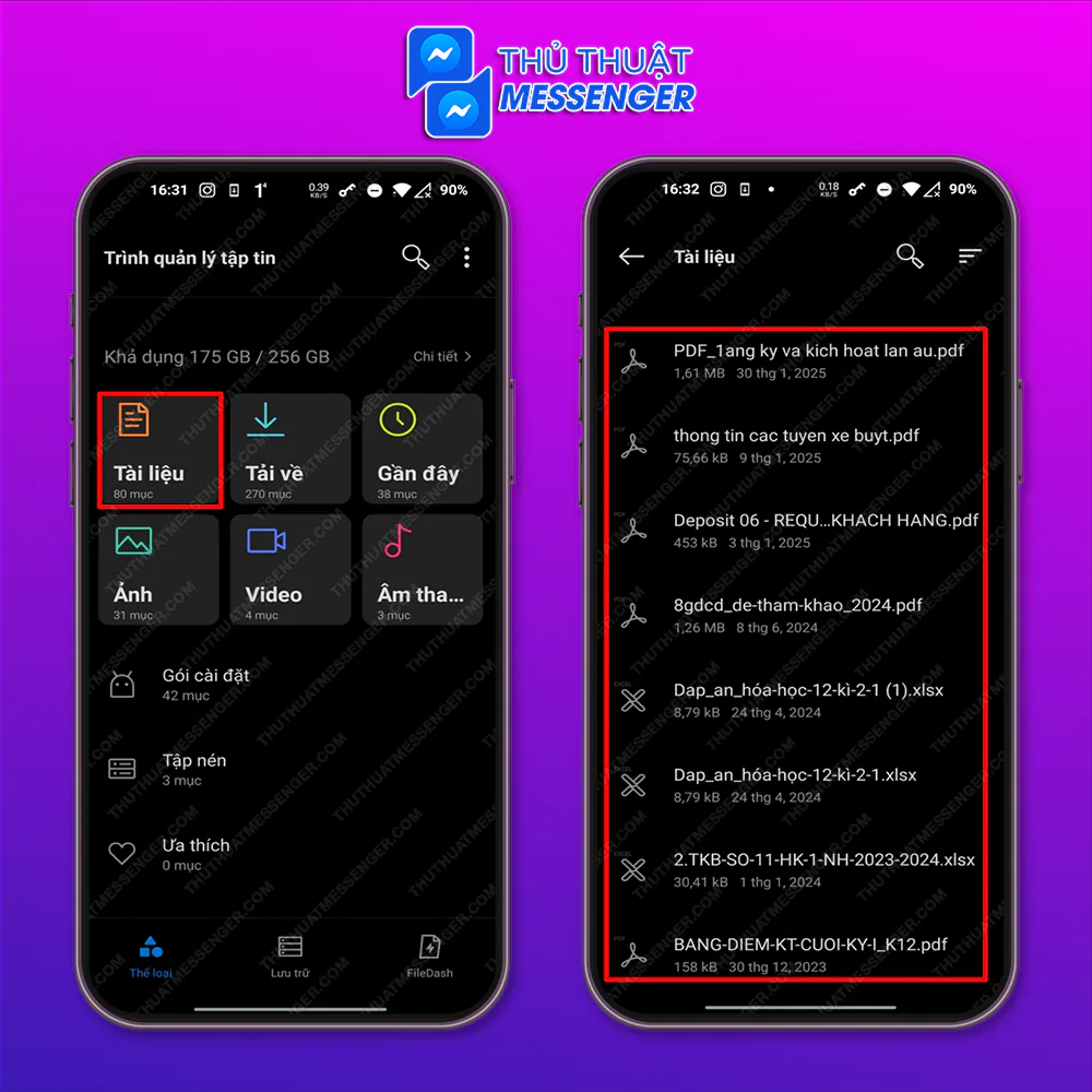 Bước 1: Vào phần tệp tin của máy > Chọn mục Tệp tin > Chọn tệp cần chia sẻ.