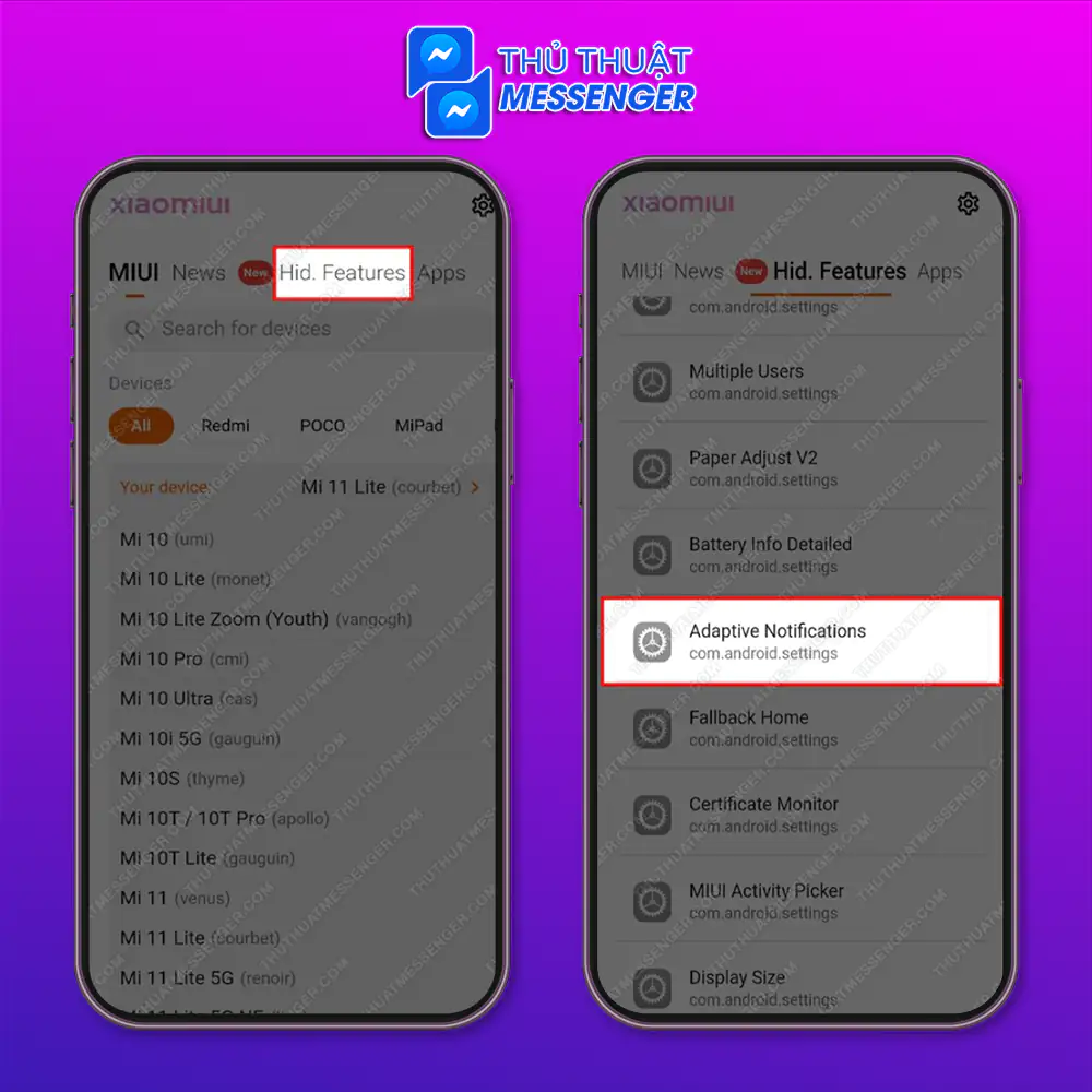 Bước 2: Sau khi tải hoàn tất bạn hãy bật nó lên và tại mục các chức năng thì bạn hãy bấm vào mục Hid.