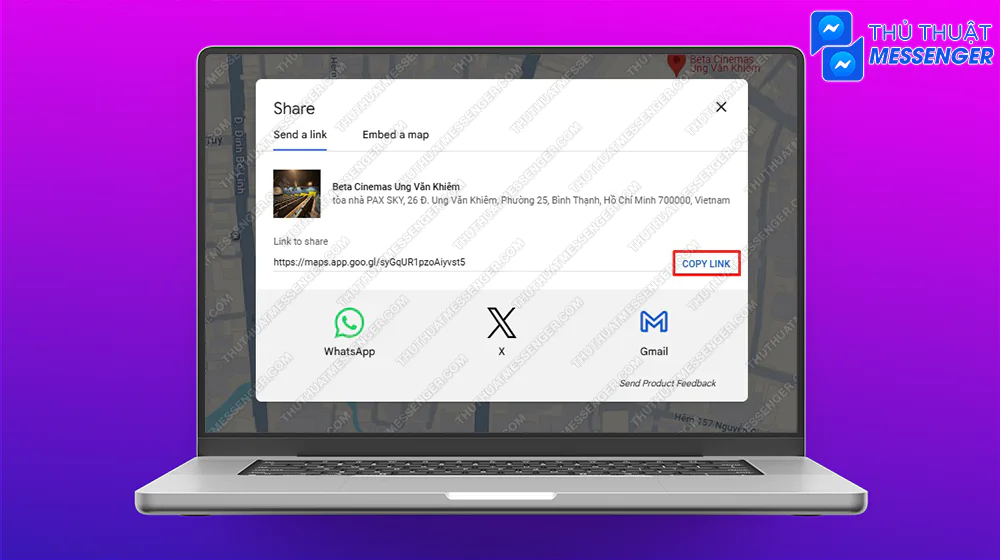 Bước 2: Sao chép đường dẫn.