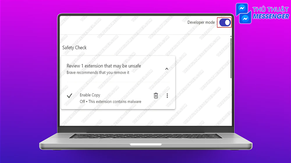 Bước 2: Giải nén file vừa tải về, truy cập vào quản lý extension của Chrome > Mở chế độ dành cho nhà phát triển.
