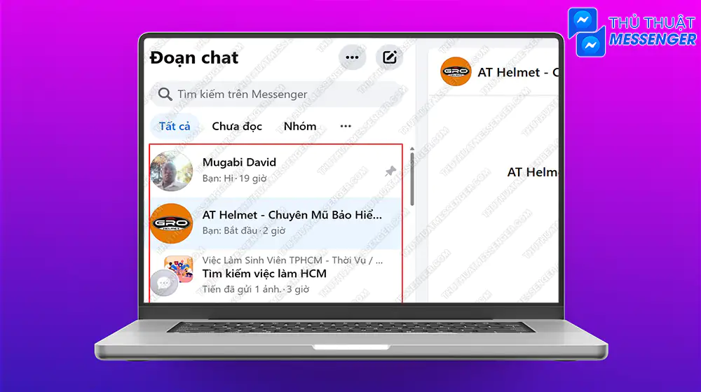 Bước 2: Chọn một người mà bạn đang muốn gửi tin nhắn.