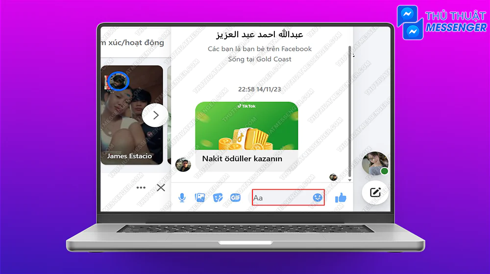 Bước 2: Chọn người muốn nhắn và gửi tin nhắn.