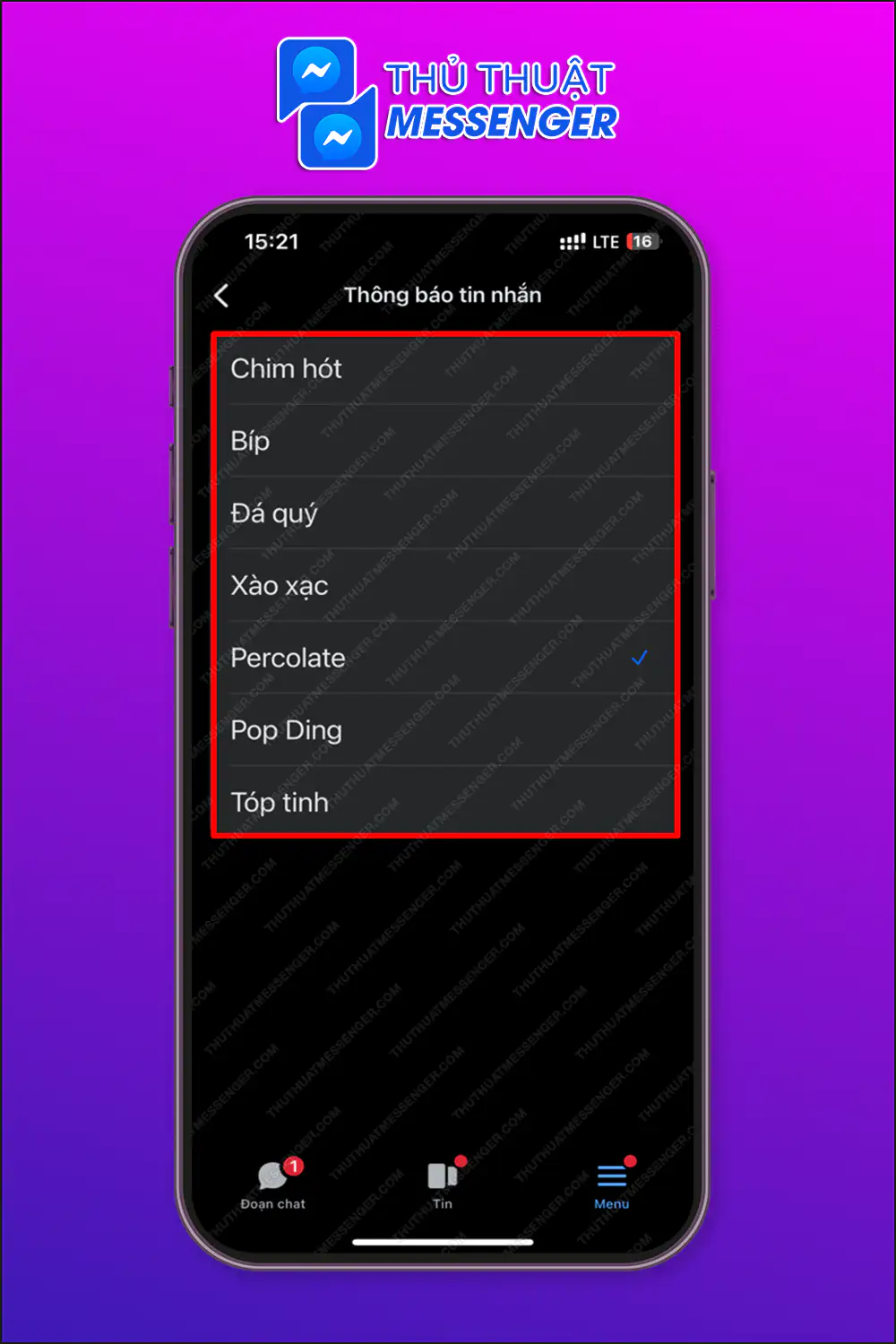 Bước 3: Chọn “Nhạc chuông bạn yêu thích”