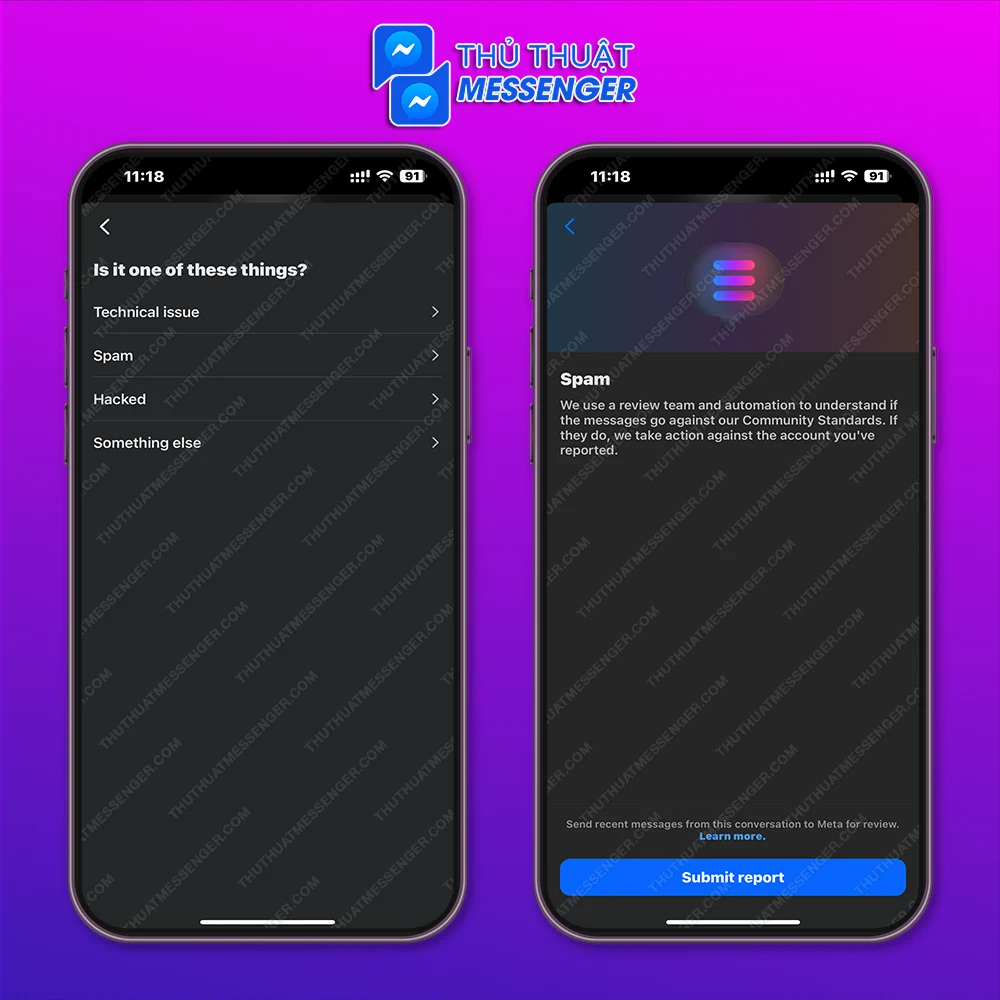 Bước 3: Chọn vào Spam > Tiếp tục chọn vào Submit Spam (Xác nhận).