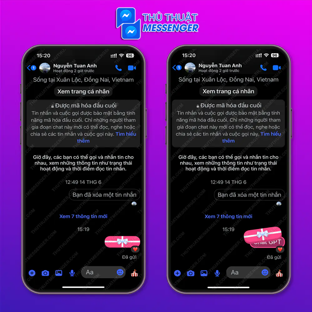 Cách làm hộp quà messenger đơn giản