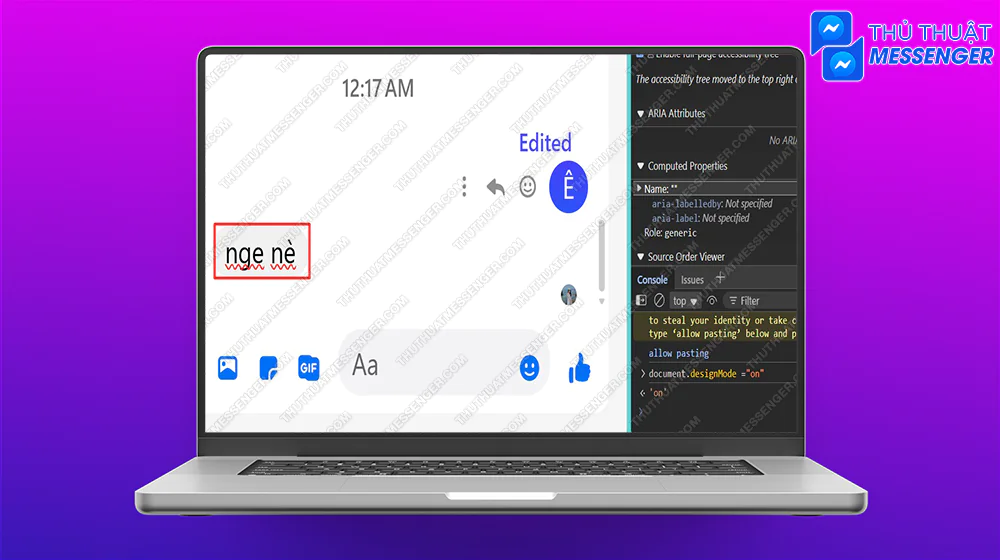 Bước 3: Chọn tin nhắn nào bạn muốn chỉnh và điền theo ý mình.