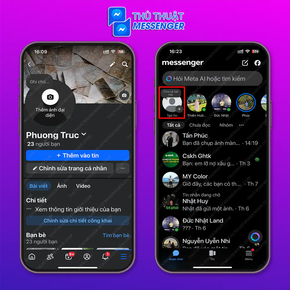 Cách xóa ảnh đại diện trên messenger trên điện thoại