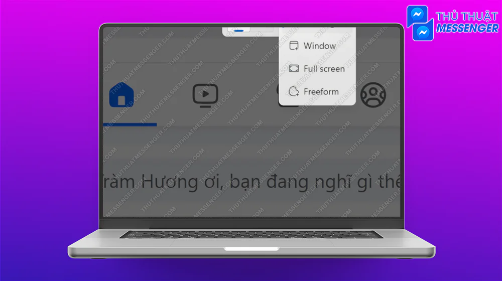 Bước 3: Người dùng có thể thay đổi dạng chụp ảnh như hình chữ nhật, cửa sổ, toàn màn hình hoặc vẽ tự do > Chọn vùng tương ứng.
