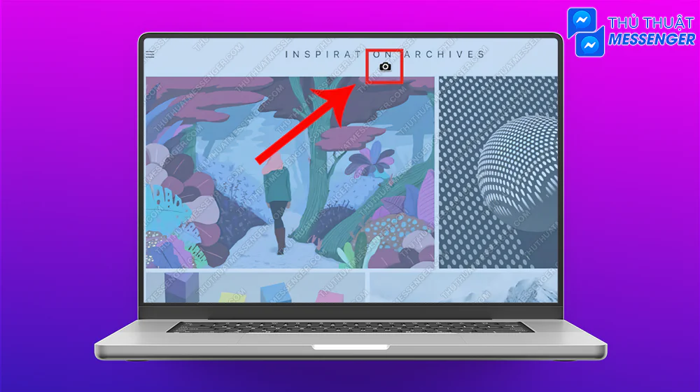 Bước 2: Nhấn Space > Di chuyển camera trên màn hình đến khu vực cần chụp > Nhấn vào Camera.