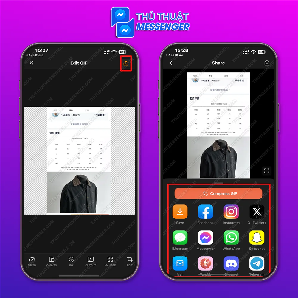 Bước 3: Nhấn vào biểu tượng Chia sẻ > Chọn các lựa chọn theo ý định của bản thân.