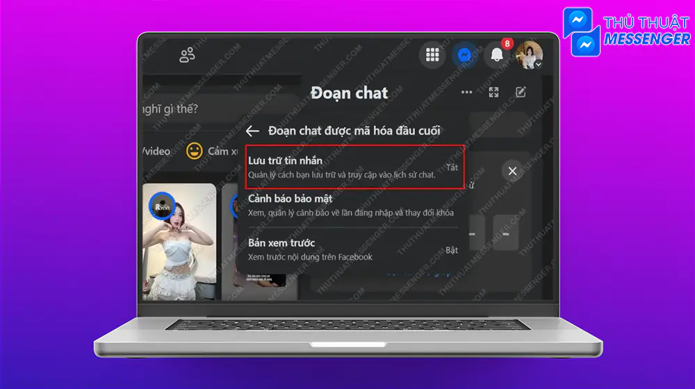 Bước 3: Lưu trữ tin nhắn.