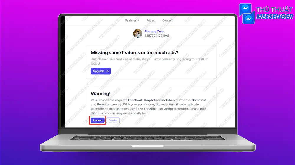 Bước 4: Sau khi xuất hiện giao diện L.O.C chọn “Proceed”.