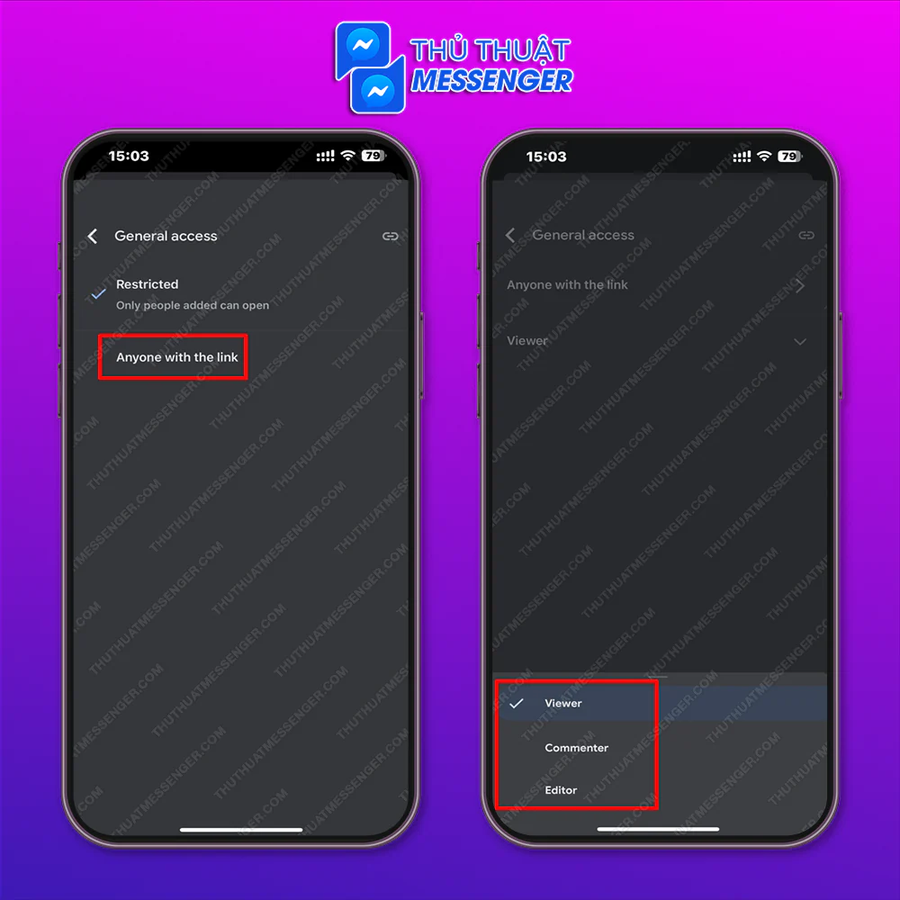 Chia sẻ video qua Mess bằng Google Drive