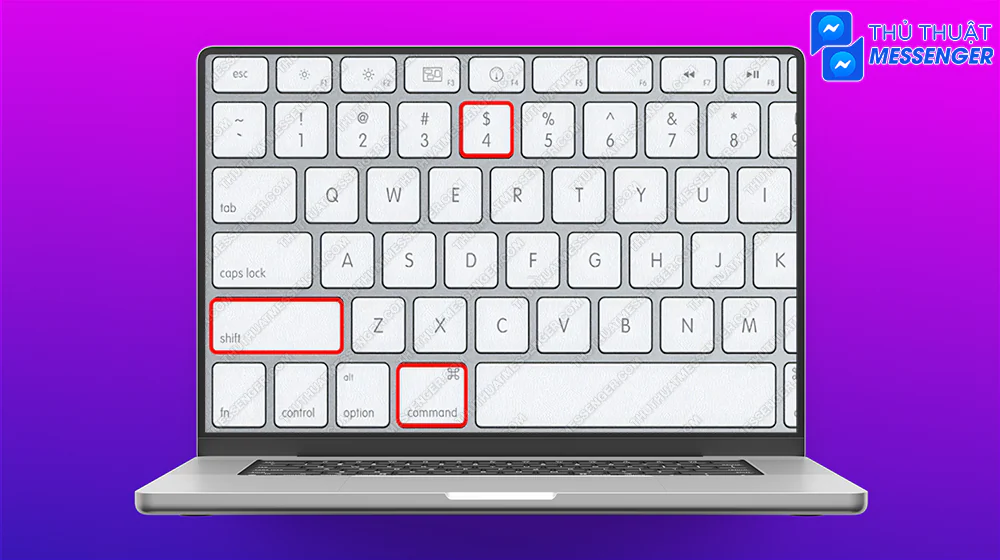Bước 1: Mở màn hình muốn chụp > Nhấn Shift + Command (⌘)+ 4.