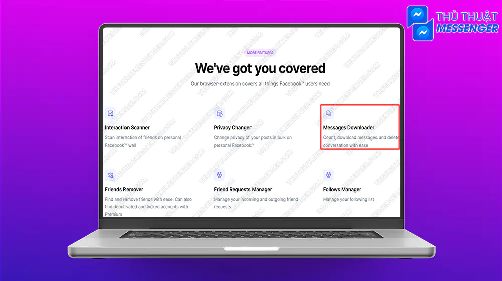Bước 5: Chọn “Messenger Downloader”.