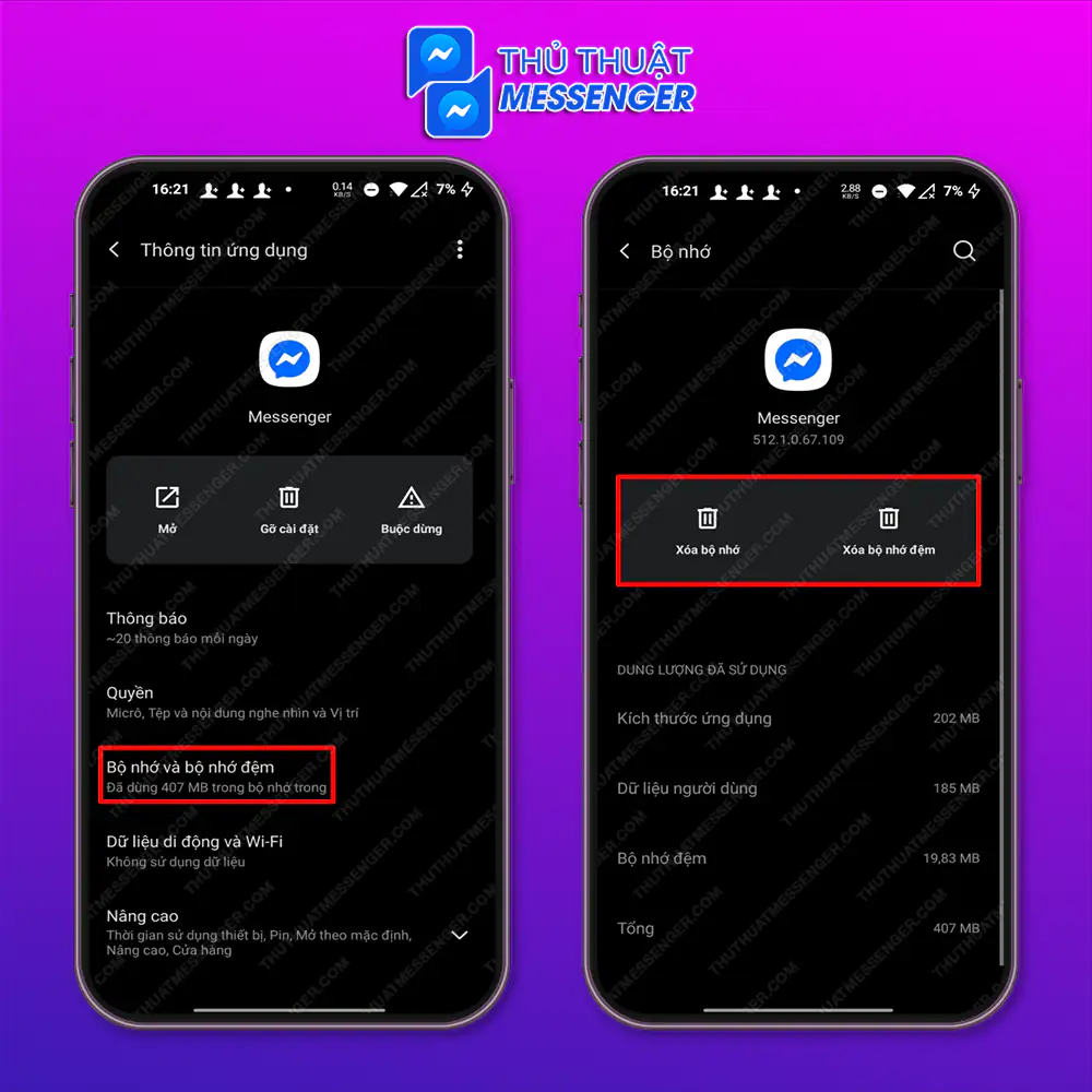 Bộ nhớ đệm đang quá tải trong máy