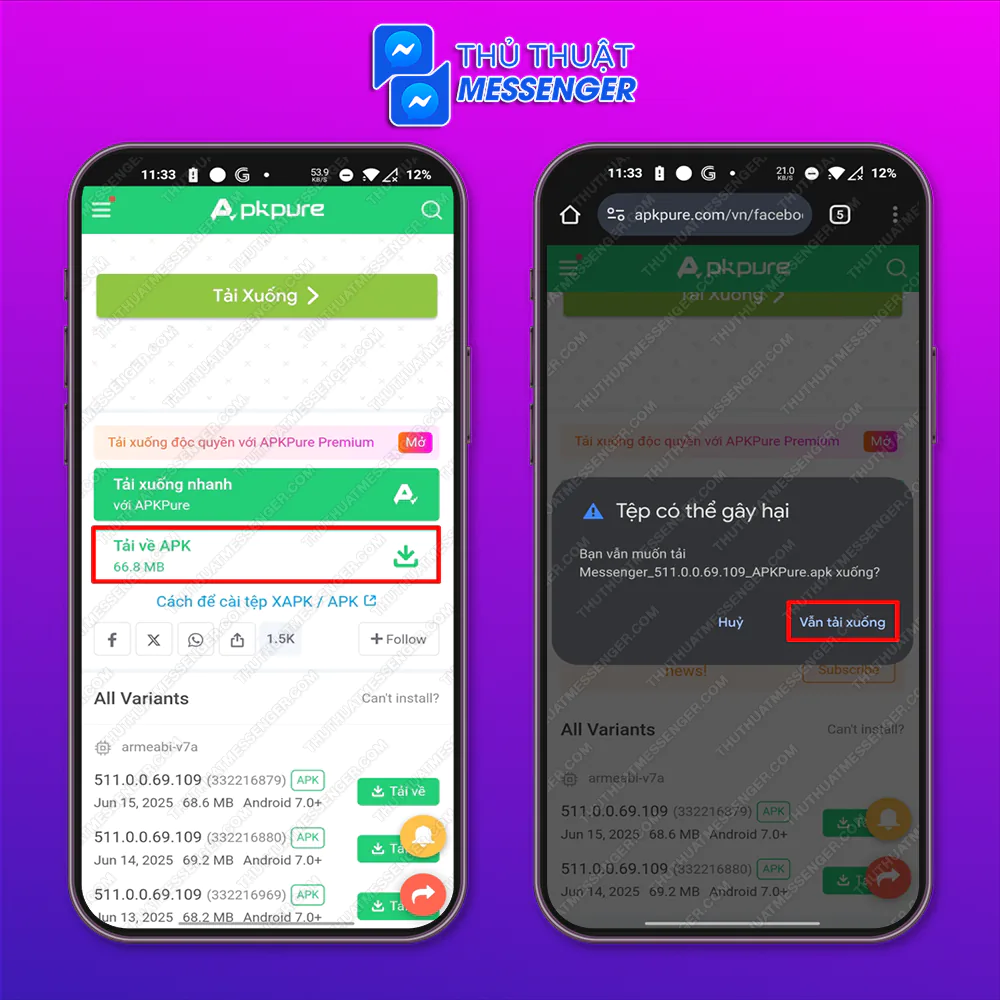 Bước 2: Chọn Tải về > Vẫn Tải xuống