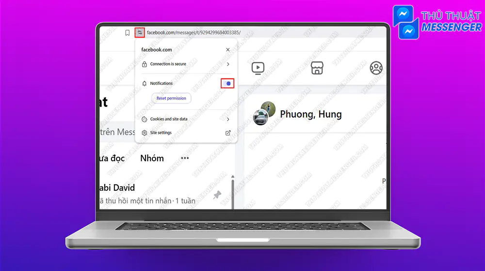 Cách bật thông báo Messenger trên máy tính