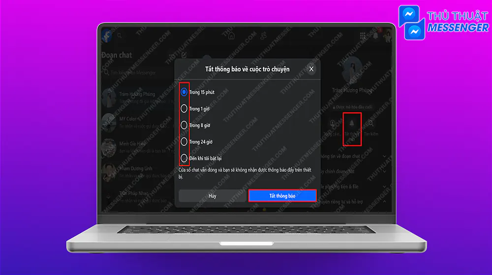 Cách chặn cuộc gọi messenger trên máy tính chặn 1 người