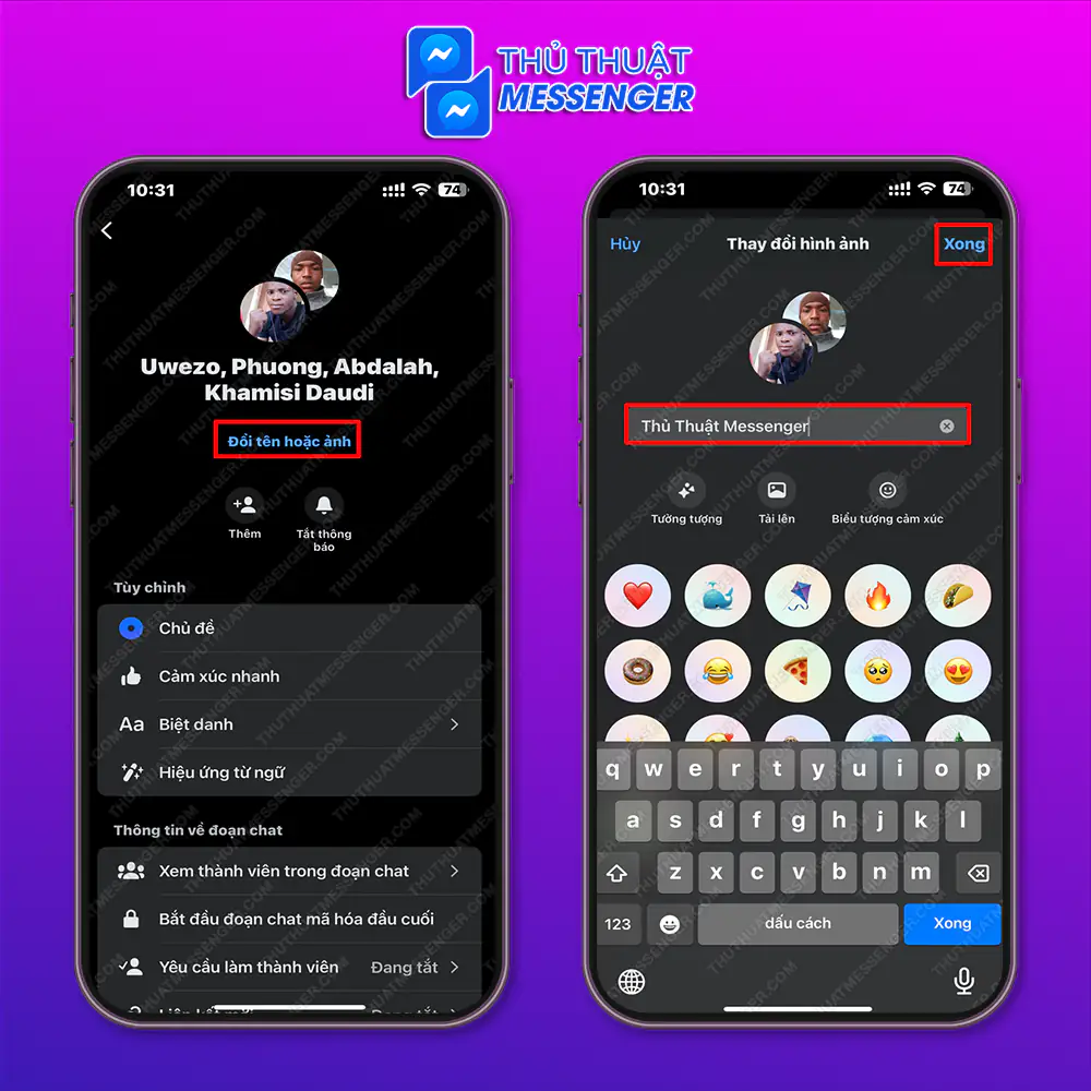 Cách đặt tên nhóm trên Messenger cực dễ