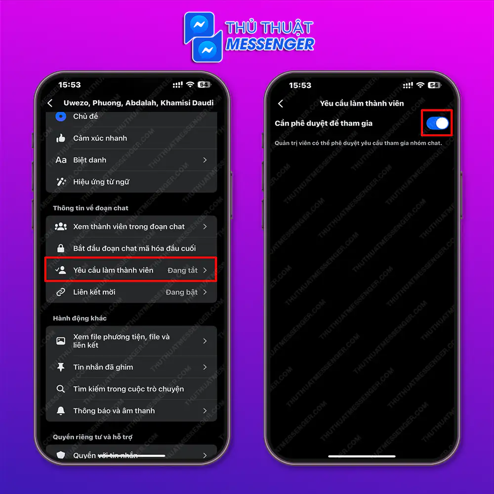 Có thể hạn chế tham gia vào Group chat Messenger không