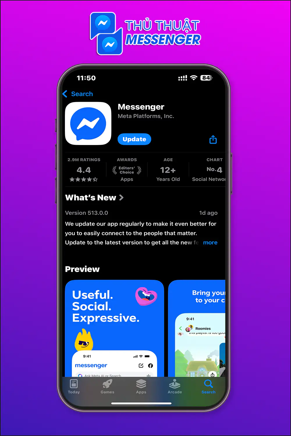 Đang sử dụng phiên bản Mess cũ