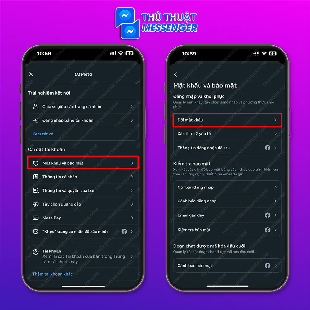Đổi password cho tài khoản của mình