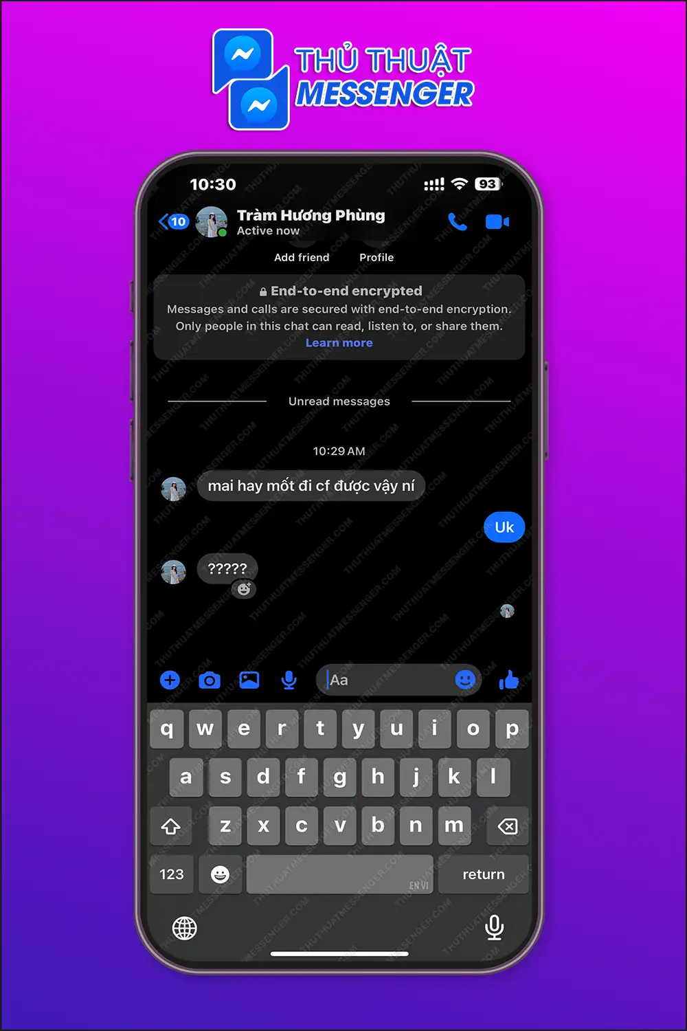 Giải đáp UK là gì trên Messenger