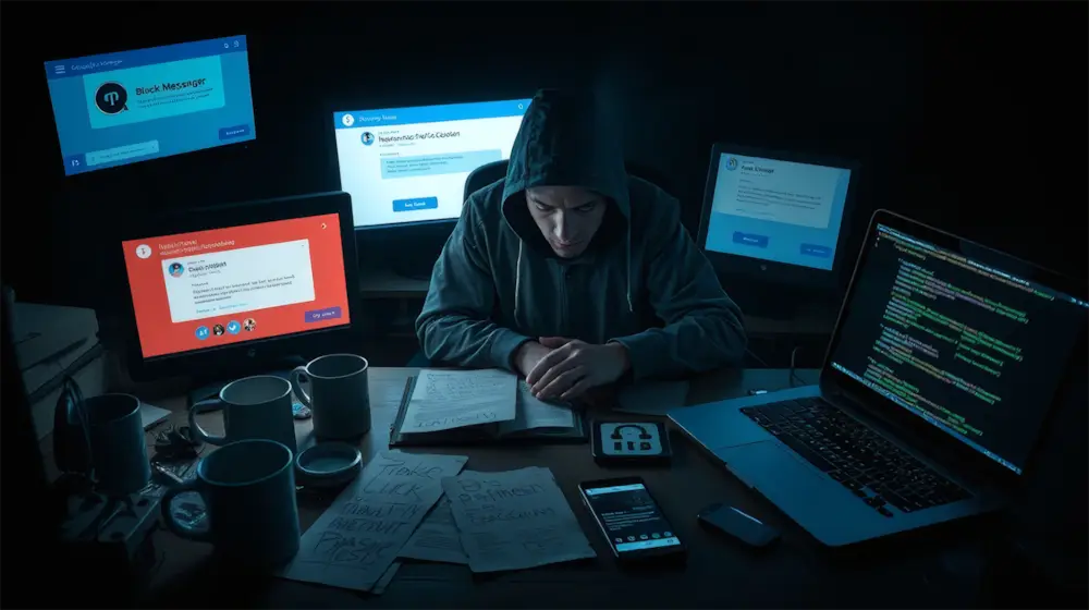 Hack tài khoản messenger để bỏ chặn