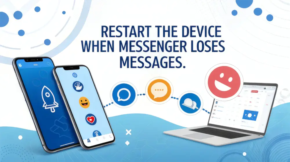 Khởi động lại thiết bị mà messenger mất tin nhắn