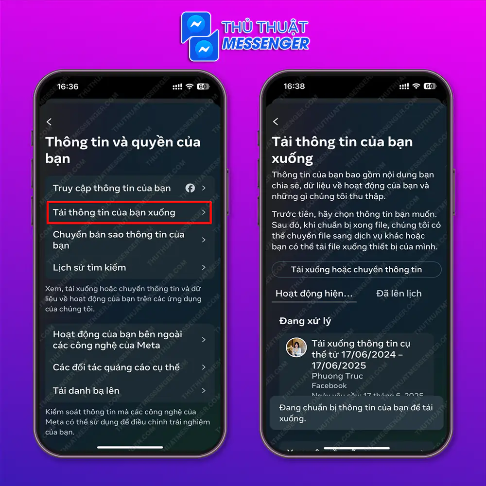 Khôi phục tin nhắn Messenger lỡ xóa