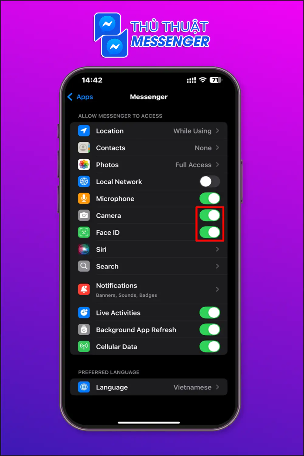 Mở quyền truy cập micro/camera trên điện thoại