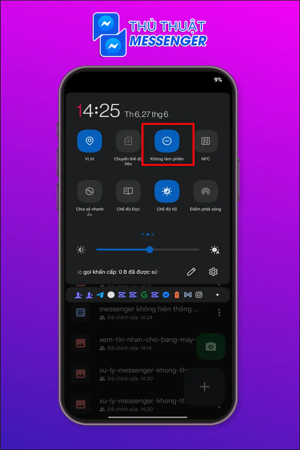 Tắt tính năng im lặng/làm phiền trên smartphone