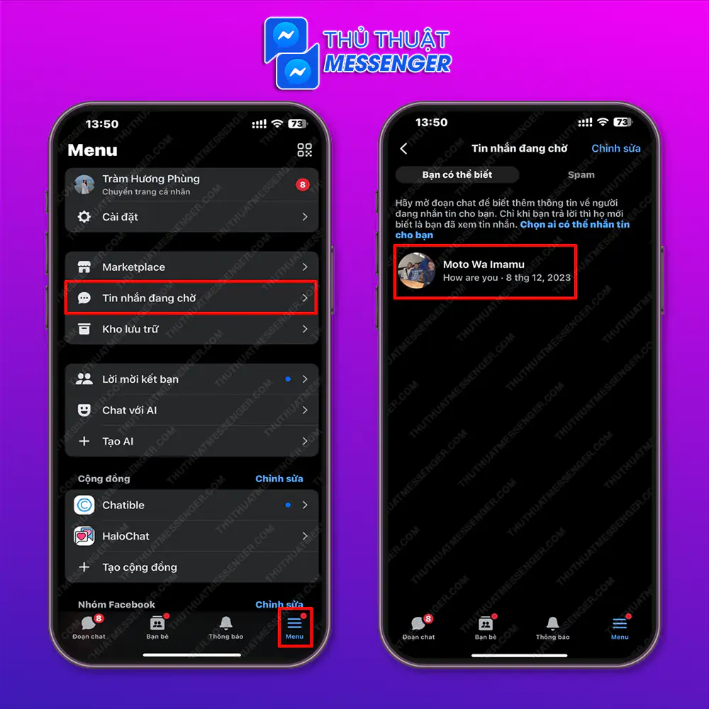 Tin nhắn bị chuyển vào tin nhắn chờ
