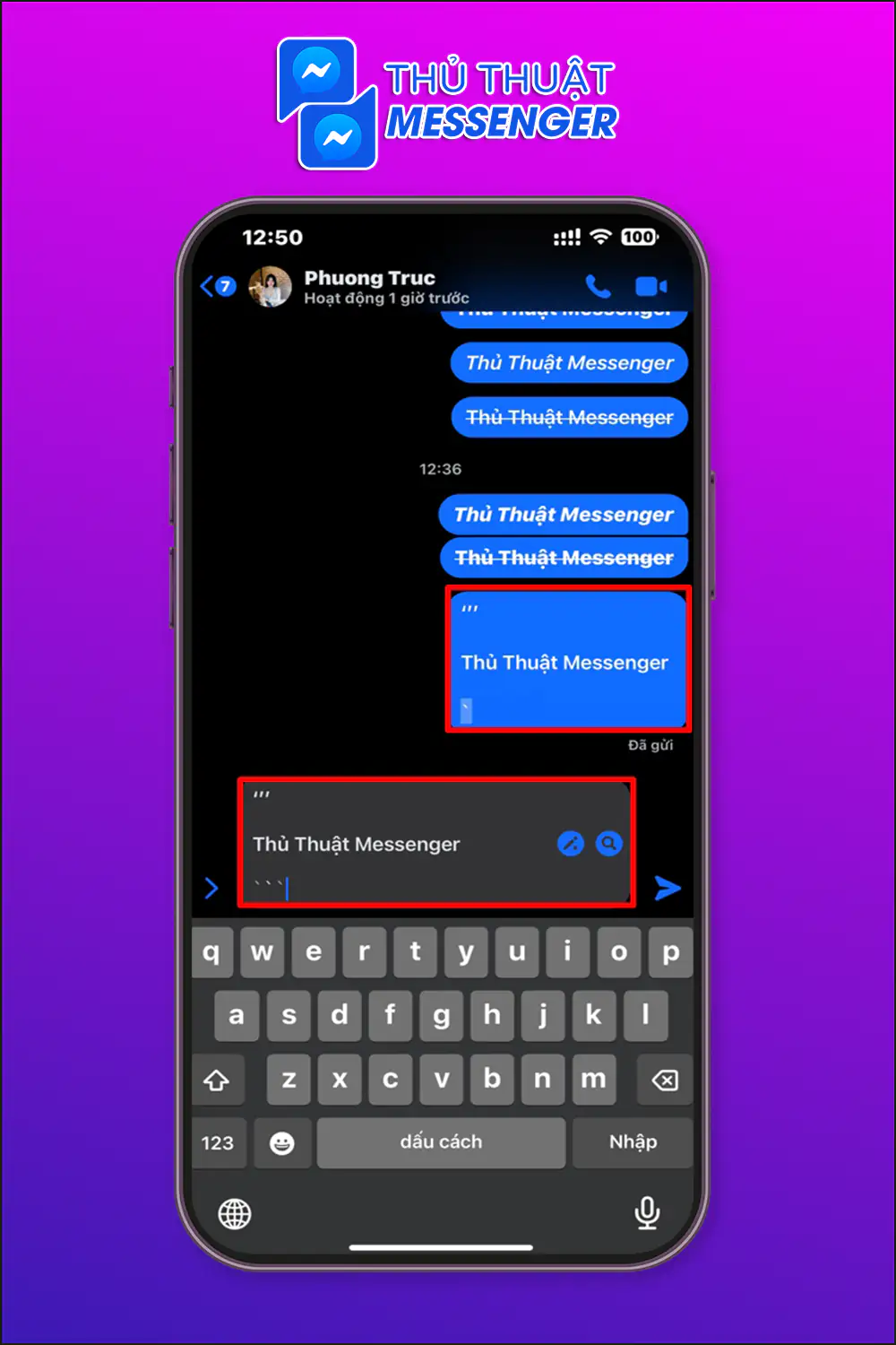 Tin nhắn theo kiểu chú thích