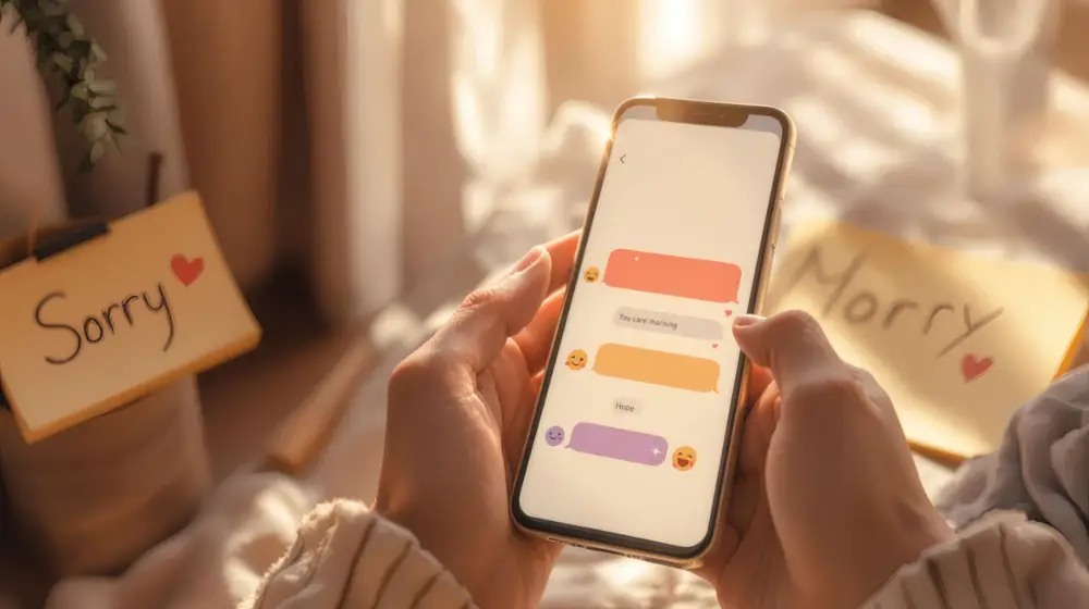 Viết mess xin lỗi người yêu vừa hài hước vừa đáng yêu