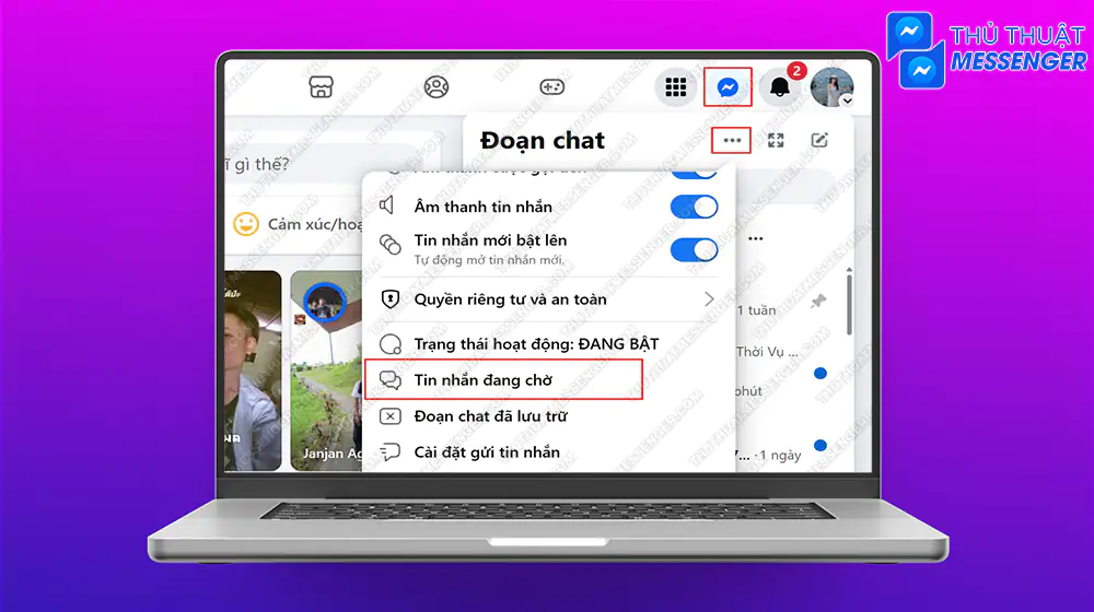 Xem tin nhắn chờ bằng máy tính